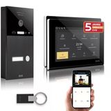 Gvs - Kapı Açıcılı Ip Görüntülü Kapı İnterkom Sistemi, Rfıd Erişimi, Hd Kamera, 2X 7 İnç Monitör Ve Uygulama - 1 Aile Evi İçin Kameralı Ve İnterkomlu Akıllı Görüntülü Kapı Zili (Avs4285a)