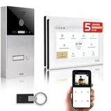 Gvs - Kapı Açıcılı Ip Görüntülü Kapı İnterkom Sistemi, Rfıd Erişimi, Hd Kamera, 2X 7 İnç Monitör Ve Uygulama - 1 Aile Evi İçin Kameralı Ve İnterkomlu Akıllı Görüntülü Kapı Zili (Avs4454a)