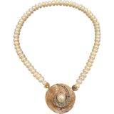 Gwelry Pearl Swirl Necklace Doğal Inci Kadın Kolye - Kırık Beyaz - Standart