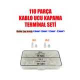 Gwest 110 Parça Kablo Ucu Kapama Terminal Seti (tam Izoleli)
