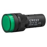 Gwest 16-Y 220V 16 mm Yeşil Led'li Sinyal Lambası