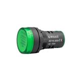 Gwest 22-110V-Y 110V 22 mm Yeşil Led'li Sinyal Lambası