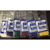 Gwest 2,5x100mm 10cm Renkli Plastik Cırt Kelepçe Kablo Bağı 6renk