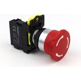 Gwest Acil Stop Mantar Buton 22MM (Kalıcı / Çevir-Bırak) - LA115-A - Kırmızı