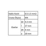 Gwest GCU4001 100 Adet Çatal Uçlu İzoleli Kablo Ucu