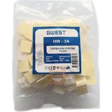 Gwest HW-3A ,19X19X4MM 100-ADET Beyaz Yapışkanlı Kroşe