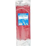 Gwest Kırmızı Kablo Bağı Plastik Cırt Kelepçe 3.6X250MM (25CM) 100 Adet Kırmızı 3.6X250 mm - 3,6X250 mm