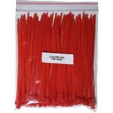 GWEST Plastik Kablo Bağı - Kırmızı -2,5MMX100MM-CIRT Kelepçe (100 Adet)
