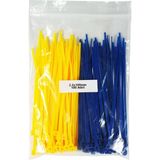 GWEST Plastik Kablo BAĞI-SARI+LACIVERT-2,5X100MM-CIRT KELEPÇE(100 Adet)