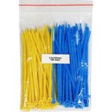 GWEST Plastik Kablo Bağı - SARI+MAVI-2,5MMX100MM-CIRT KELEPÇE(100 Adet)
