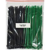 GWEST Plastik Kablo BAĞI-SIYAH+YEŞIL-2,5MMX100MM-CIRT KELEPÇE(100 Adet)