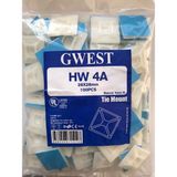 Gwest Yapışkan Kroşe 28X28 100ADET Yapışkanlı Kablo Bağı Tutucu - Beyaz