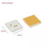 Gwest Yapışkan Kroşe Beyaz 19X19MM HV-3A (Paket 100 Ad)