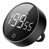 GWORKE RT-1 Mıknatıslı Rotary Zamanlayıcı 0-199 İleri Geri Sayım Kronometre, Ayaklı Stand, LED Ekran, USB-C Şarjlı, Pomodoro & Mutfak Timer (Siyah)