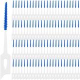 GXXMEI 400 adet çift kullanımlı interdental fırçalar yumuşak silikon diş seçtikleri kürdan diş fırçası, diş ipi fırçası temizlik için ortodontik tel diş fırçası temiz aracı