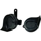 Gy Atelier Hella Korna TE26 Set - 12V - 110DB(A) - 400Hz-500Hz - Yüksek Ses/düşük Ses - Elektrikli - Ece Onaylı - Gövde Rengi: Siyah - Miktar: 2 Fanfare - Kırmızı