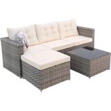 Gy Atelier Savanna | Rehome Rattan Puflu L Köşe Koltuk | 708 - Geometrik - 10