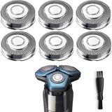 Gy Atelier SH70/71 Yedek Kafa Bıçakları Noreclo Serisi 7000 Tıraş Makineleri ile Uyumlu, Seri 7000 Yedek Bıçaklar SH71/52 Elektrikli Tıraş Bıçakları ile Uyumlu 7500 7530 S7370 S7371, 6'li Paket