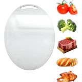 Gy Atelier Tech Elips Kesim Paslanmaz Çelik Kesme Tahtası Mutfak Piknik Için Inox 304 Kalite Antibakteriyel Küf Tutmaz Kolay Temizlenir Et Sebze Meyve Doğrama Tahtası Lüks Kesme Matı 30 * 22,5 cm - 0 - 19 L