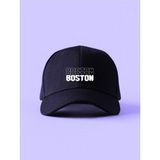 Gyes Boston Baskılı Spor Sapka Unisex Ayarlanabilir Cırtlı Şapka - Standart - Lacivert