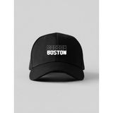 Gyes Boston Baskılı Spor Sapka Unisex Ayarlanabilir Cırtlı Şapka - Standart - Siyah