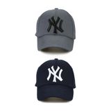 Gyes Spor Ny Şapka Unisex 2'li Takım Arkası Cırtlı Ayarlanabilir Lacivert Gri Lacivert