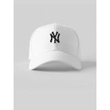 Gyes Yıldızlı Ny Baskılı Spor Sapka Unisex Ayarlanabilir Cırtlı Şapka - Beyaz - Standart