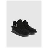 Gyles Hakiki Süet Deri Siyah Kadın Bot