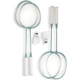 Gym Badminton File Raket Top Seti 4 Raket, 4 Top, Çanta Platformlu File - Genel