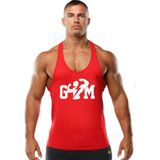 Gym Fitness Tank Top Sporcu Atleti Kırmızı - Renkli - Renkli