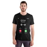 Gym is Calling Komik Baskılı Spor Tişört, Fitness Motivasyon Tasarım, Kısa Kollu Erkek Body Building Gym Tshirt (Siyah, L)