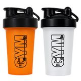 Gym Shaker 550 Ml Ölçekli Ve Sızdırmaz Kapaklı Protein Shaker 2'Li Set (Turuncu+Şeffaf)