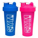 Gym Shaker 650 Ml Ölçekli Ve Sızdırmaz Kapaklı Protein Shaker 2'Li Set (Mavi+Pembe)