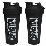 Gym Shaker 650 Ml Ölçekli Ve Sızdırmaz Kapaklı Protein Shaker 2'Li Set (Siyah)