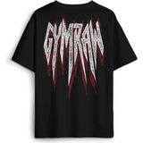 Gym Typo Gymraw Spor Fitness Gothic Beast Baskılı Oversize T-Shirt Gotik Yazı Siyah Tişört
