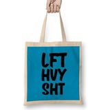 Gym Workout Fitness Lover Motivation Gift Quotes For Men Women Bez Çanta Uzun Saplı - Açık Bej - 40 X 40