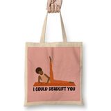 Gym Workout Fitness Lover Motivation Gift Quotes For Women Bez Çanta Uzun Saplı - Açık Bej - 40 X 40