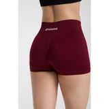 Gymhams Drop Mini Shorts Kalça Büzgülü Süper Mini Şort – Push-Up Etkili Toparlayıcı & Şekillendirici - 6YF-Bordo - XL