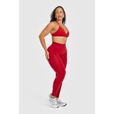 Gymhams Gh-Oa Serisi Kalçası Büzgülü Push Up Kalça Şekillendirici Seamless Scrunch Likralı Spor Kadın Tayt - Antrasit - Kırmızı