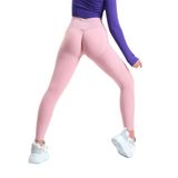 Gymhams Kalçası Büzgülü Ekstra Push Up Kalça Şekillendirici Esnek ve Toparlayıcı Spor Fitness Yoga Tayt (pembe, M)