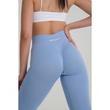 Gymhams Kalçası Büzgülü Kalça Şekillendirici Push Up Yüksek Bel Toparlayıcı Spor Fitness Yoga Tayt - Fas Mavi - XS