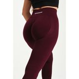 Gymhams Sculpta Serisi(Yüksek Toparlayıcılık)Kalçası Büzgülü Kalça Şekillendirici Push Up Kadın Spor Tayt - 3XL - Bordo-BR98