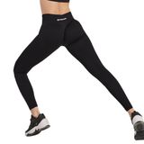 GYMHAMS Yüksek Bel Kalça Şekillendirici Spor Tayt, Push Up Etkili, Büzgülü Tasarım, Bordo (Siyah, L)