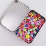 Gymo Boş Metal Aksesuar Teneke Kutu Gri 9.5x6x2 cm 3'lü Set