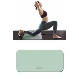 Gymo Ekolojik 6mm TPE Yoga Matı Pilates Minderi Diz Dirsek Koruyucu Matlı Set Açık Yeşil