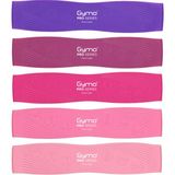 Gymo Pro Series Çantalı Direnç Bandı Fitness Pilates Esnetme Lastiği 5'li Set Silikon Mor