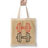 Gymworkout Fitness Lover Motivation Gift Quotes For Men Women Bez Çanta Uzun Saplı - Açık Bej - 40 X 40