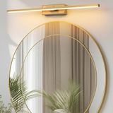 GZZBMY Ayna lambası banyo LED banyo duvar lambaları resim aydınlatması 315° döner modern duvar aydınlatması ayna lambası metal duvar lambası oturma odası yatak odası koridor için (altın sıcak ışık, 40