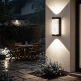 GZZBMY Dış Mekan LED Duvar Lambası IP65 Su Geçirmez Alüminyum Duvar Aydınlatması Modern Yukarı ve Aşağı Duvar Aydınlatması Teras Bahçe Koridor Merdiven için İç Mekan/Dış Mekan Duvar Lambası (Yuvarlak