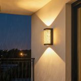 GZZBMY Dış Mekan LED Duvar Lambası IP65 Su Geçirmez Alüminyum Duvar Aydınlatması Modern Yukarı ve Aşağı Duvar Aydınlatması Teras Bahçe Koridor Merdiven için Kapalı/Dış Mekan Duvar Lambası (Kare, Sıcak